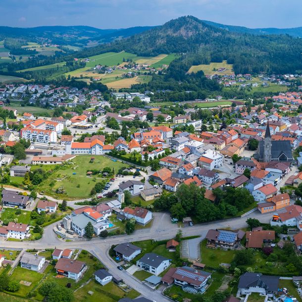 Stadt Hauzenberg von oben