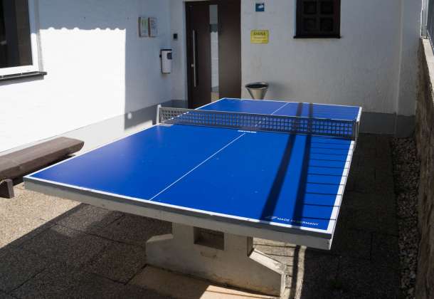 Tischtennis unterhalb der Ferienwohnung